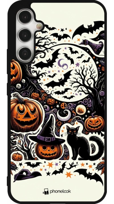 Coque Samsung Galaxy A34 5G - Silicone rigide noir Halloween 2024 Haunt