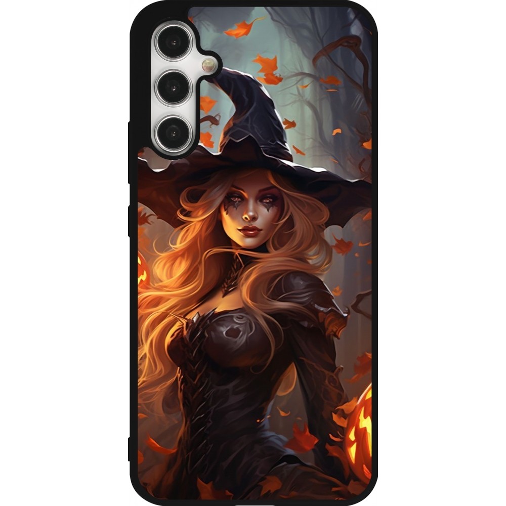 Coque Samsung Galaxy A34 5G - Silicone rigide noir Halloween 2024 sexy witch