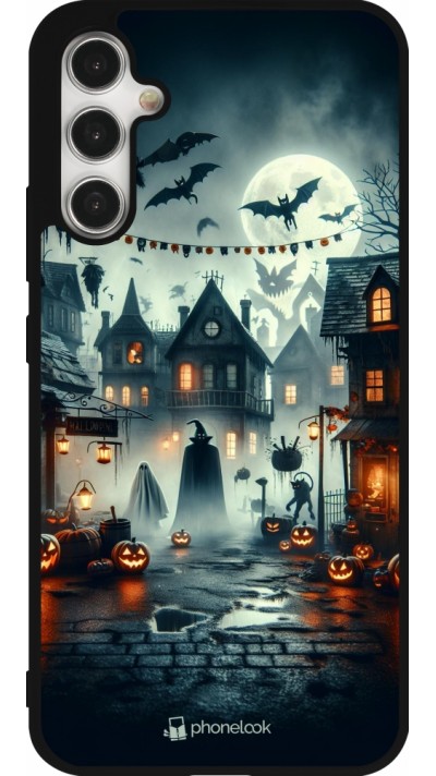 Coque Samsung Galaxy A34 5G - Silicone rigide noir Halloween Spookville