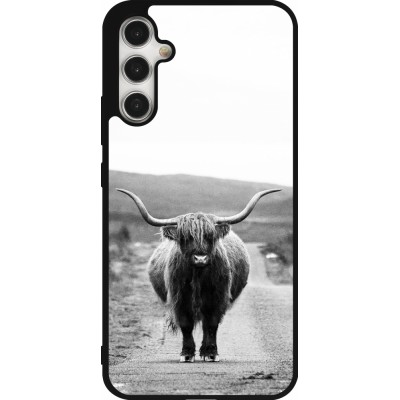 Coque Samsung Galaxy A34 5G - Silicone rigide noir Highland cattle