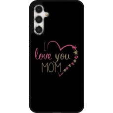 Coque Samsung Galaxy A34 5G - Silicone rigide noir I love you Mom