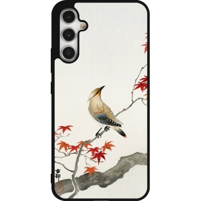 Coque Samsung Galaxy A34 5G - Silicone rigide noir Japanese Bird