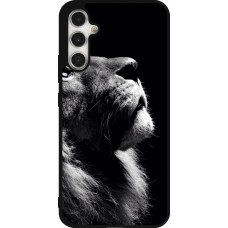 Samsung Galaxy A34 5G Case Hülle - Silikon schwarz Lion looking up