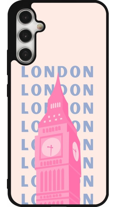 Coque Samsung Galaxy A34 5G - Silicone rigide noir London Pink Print