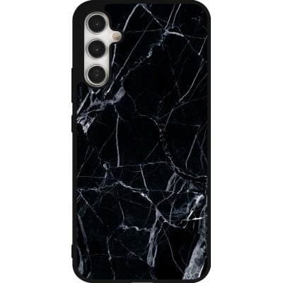 Coque Samsung Galaxy A34 5G - Silicone rigide noir Marble Black 01