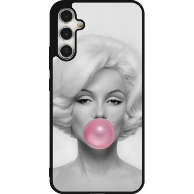 Coque Samsung Galaxy A34 5G - Silicone rigide noir Marilyn Bubble