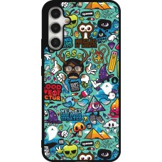 Coque Samsung Galaxy A34 5G - Silicone rigide noir Mixed Cartoons Turquoise