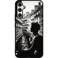 Coque Samsung Galaxy A34 5G - Silicone rigide noir Parisian Smoker