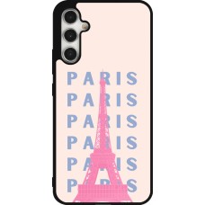 Coque Samsung Galaxy A34 5G - Silicone rigide noir Paris Pink Print