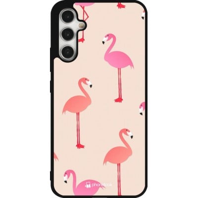 Coque Samsung Galaxy A34 5G - Silicone rigide noir Pink Flamingos Pattern