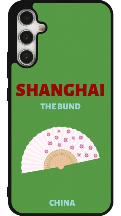 Coque Samsung Galaxy A34 5G - Silicone rigide noir Pop Summer Destination Shanghai