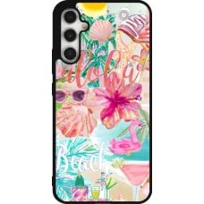 Coque Samsung Galaxy A34 5G - Silicone rigide noir Preppy Collage Aloha