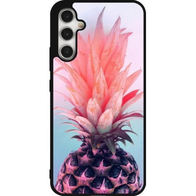 Coque Samsung Galaxy A34 5G - Silicone rigide noir Purple Pink Pineapple