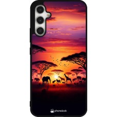 Coque Samsung Galaxy A34 5G - Silicone rigide noir Safari sunset wildlife