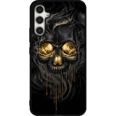 Coque Samsung Galaxy A34 5G - Silicone rigide noir Skull 02