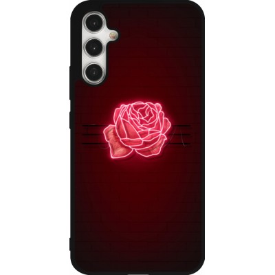 Coque Samsung Galaxy A34 5G - Silicone rigide noir Spring 23 neon rose