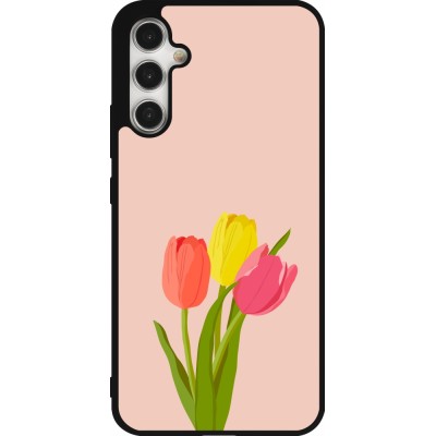 Coque Samsung Galaxy A34 5G - Silicone rigide noir Spring 23 tulip trio