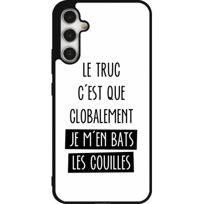 Coque Samsung Galaxy A34 5G - Silicone rigide noir Le truc globalement bats les couilles