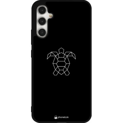 Coque Samsung Galaxy A34 5G - Silicone rigide noir Turtles lines on black