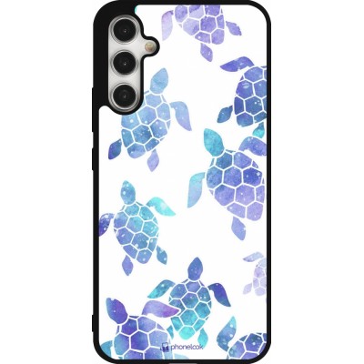 Coque Samsung Galaxy A34 5G - Silicone rigide noir Turtles pattern watercolor