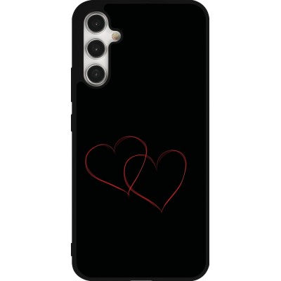 Coque Samsung Galaxy A34 5G - Silicone rigide noir Valentine 2023 attached heart