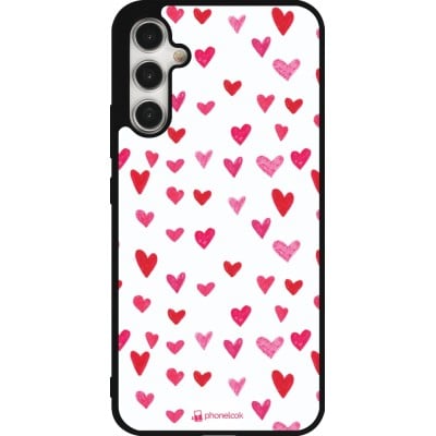 Coque Samsung Galaxy A34 5G - Silicone rigide noir Valentine 2022 Many pink hearts