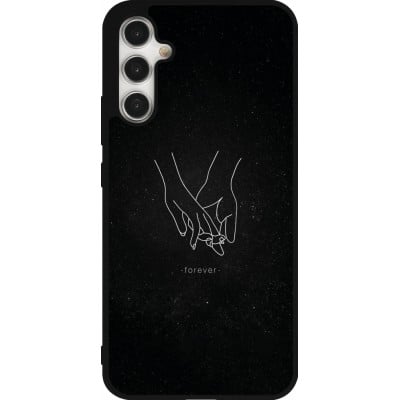 Coque Samsung Galaxy A34 5G - Silicone rigide noir Valentine 2023 hands forever