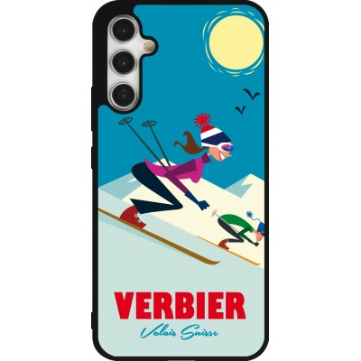 Coque Samsung Galaxy A34 5G - Silicone rigide noir Verbier Ski Downhill