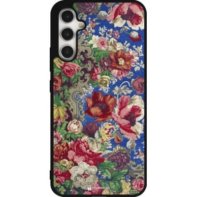 Coque Samsung Galaxy A34 5G - Silicone rigide noir Vintage Art Flowers