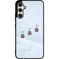 Coque Samsung Galaxy A34 5G - Silicone rigide noir Winter 22 ski lift