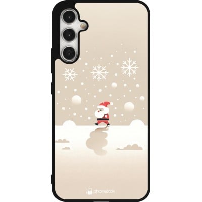 Coque Samsung Galaxy A34 5G - Silicone rigide noir Noël 2023 Minimalist Santa