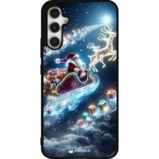 Coque Samsung Galaxy A34 5G - Silicone rigide noir Noël 2023 Père Noël enchanté