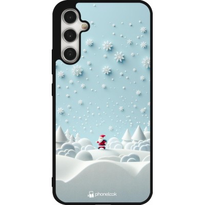 Coque Samsung Galaxy A34 5G - Silicone rigide noir Noël 2023 Petit Père Flocon