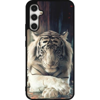 Coque Samsung Galaxy A34 5G - Silicone rigide noir Zen Tiger