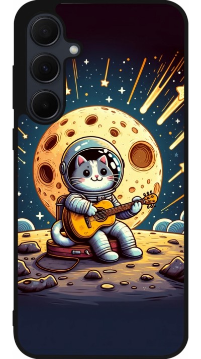 Coque Samsung Galaxy A35 5G - Silicone rigide noir AstroCat RockLune