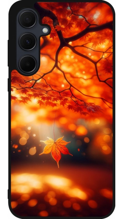 Samsung Galaxy A35 5G Case Hülle - Silikon schwarz Herbst Magisch Orange