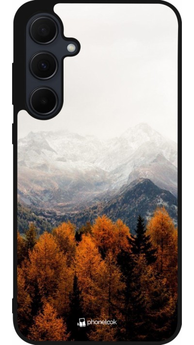 Coque Samsung Galaxy A35 5G - Silicone rigide noir Autumn 21 Forest Mountain