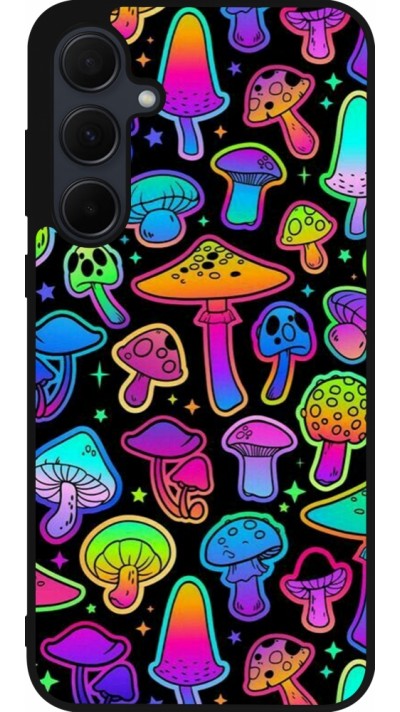 Coque Samsung Galaxy A35 5G - Silicone rigide noir Autumn 2024 magic mushrooms