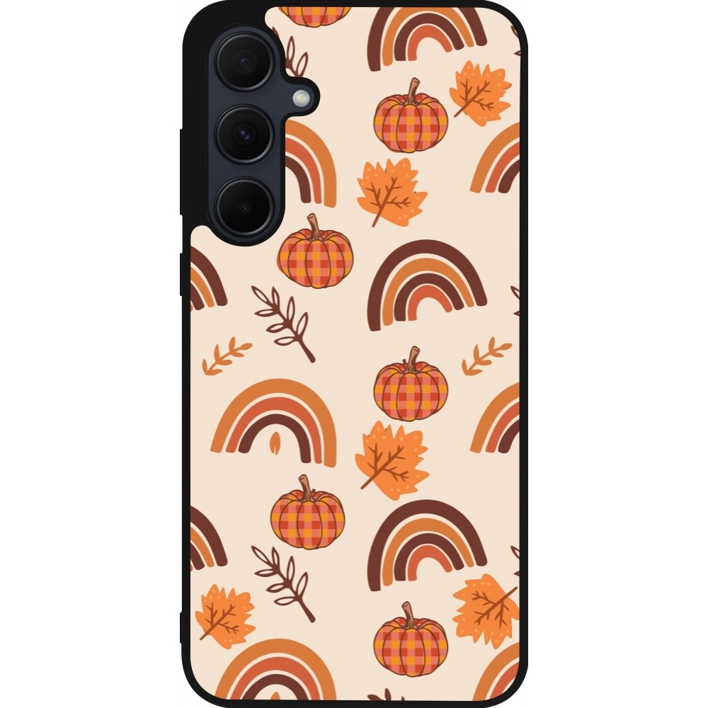 Samsung Galaxy A35 5G Case Hülle - Silikon schwarz Autumn 2024 rainbow