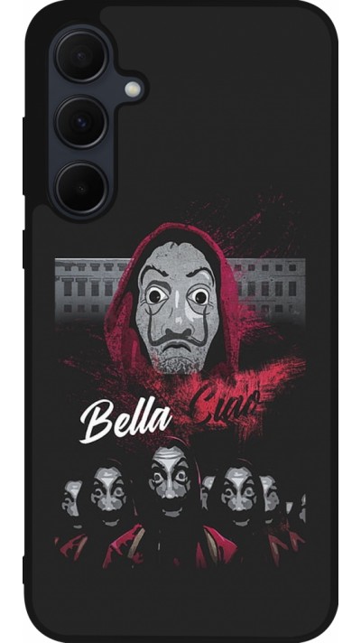 Coque Samsung Galaxy A35 5G - Silicone rigide noir Bella Ciao