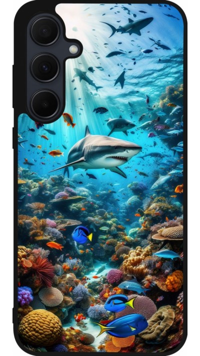 Coque Samsung Galaxy A35 5G - Silicone rigide noir Bora Bora Mer et Merveilles