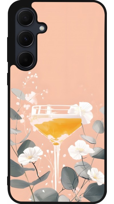 Coque Samsung Galaxy A35 5G - Silicone rigide noir Cocktail Flowers