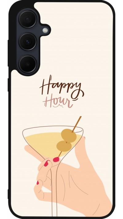 Coque Samsung Galaxy A35 5G - Silicone rigide noir Cocktail Happy Hour