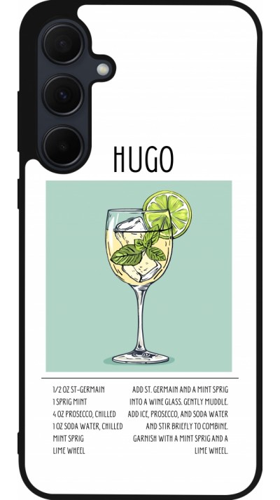 Coque Samsung Galaxy A35 5G - Silicone rigide noir Cocktail recette Hugo