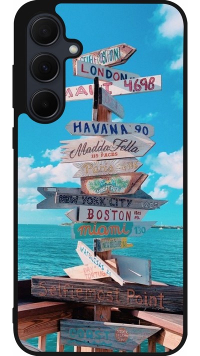 Coque Samsung Galaxy A35 5G - Silicone rigide noir Cool Cities Directions