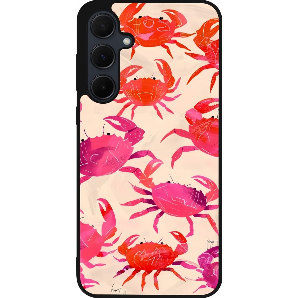 Coque Samsung Galaxy A35 5G - Silicone rigide noir Crabs Paint