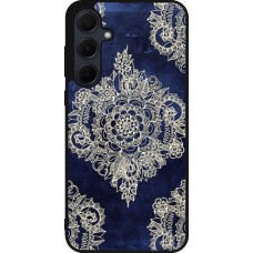 Coque Samsung Galaxy A35 5G - Silicone rigide noir Cream Flower Moroccan