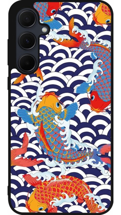 Samsung Galaxy A35 5G Case Hülle - Silikon schwarz Easter 2023 japanese fish