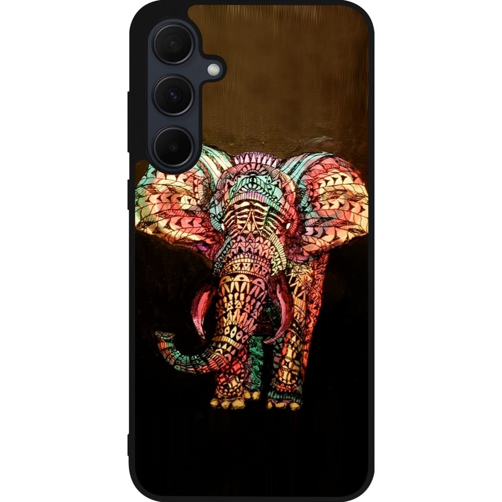 Coque Samsung Galaxy A35 5G - Silicone rigide noir Elephant 02