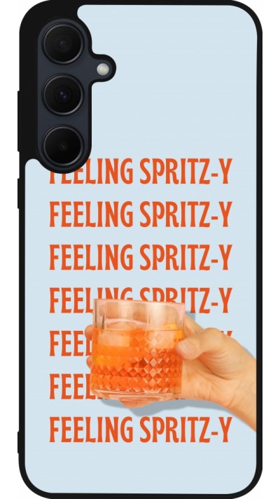 Samsung Galaxy A35 5G Case Hülle - Silikon schwarz Feeling Spritz-y